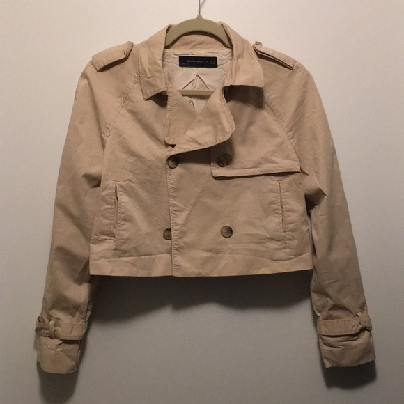 cropped trench coat zara